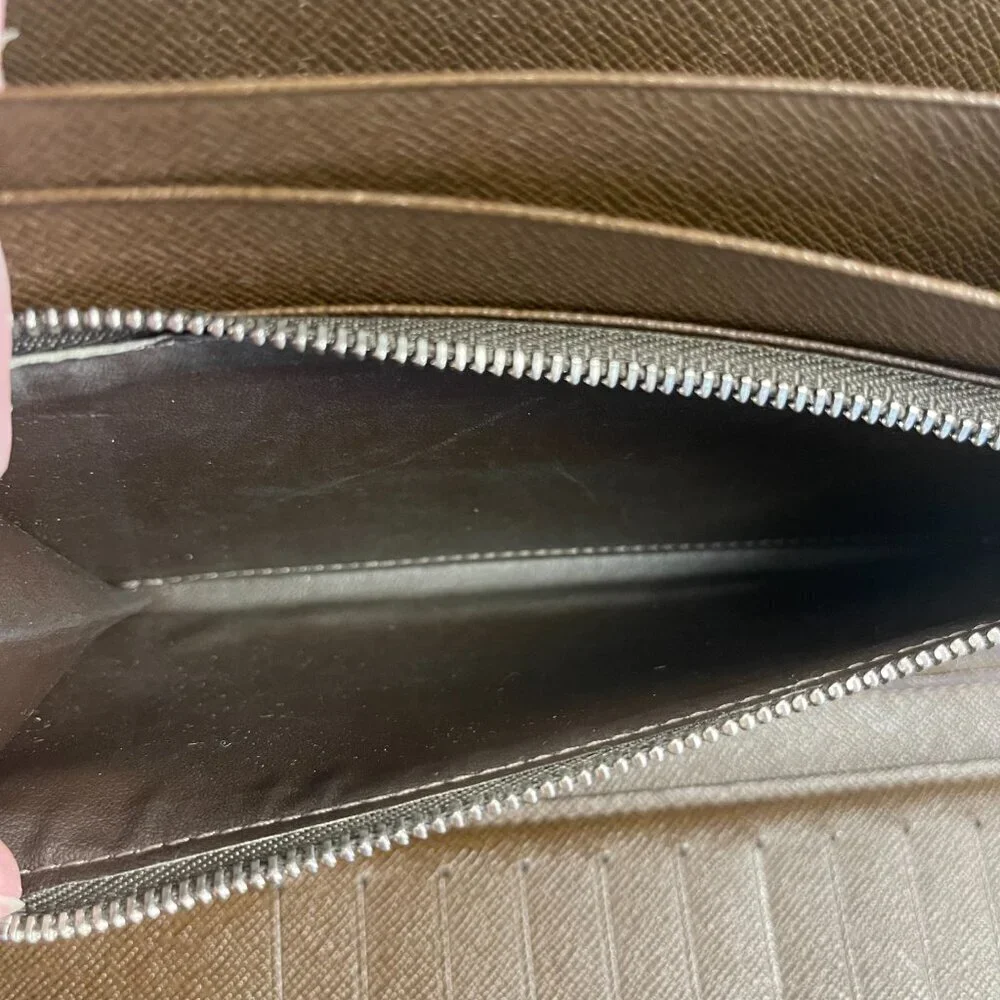 Louis Vuitton Taiga Leather Atoll Organizer Wallet - Brown - Preowned